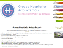 Tablet Screenshot of centrehospitalierduternois.com